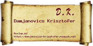 Damjanovics Krisztofer névjegykártya